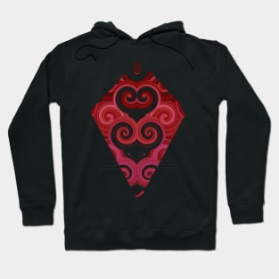 Diamond and curls red Hoodie